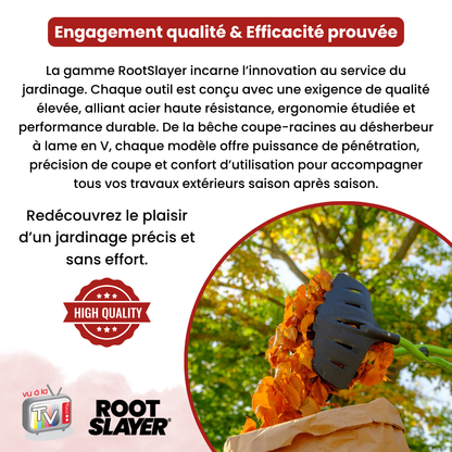RootSlayer Ramasse Feuilles XXL avec Manche Télescopique