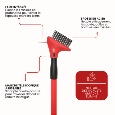 Brosse à joints de dallage extérieur