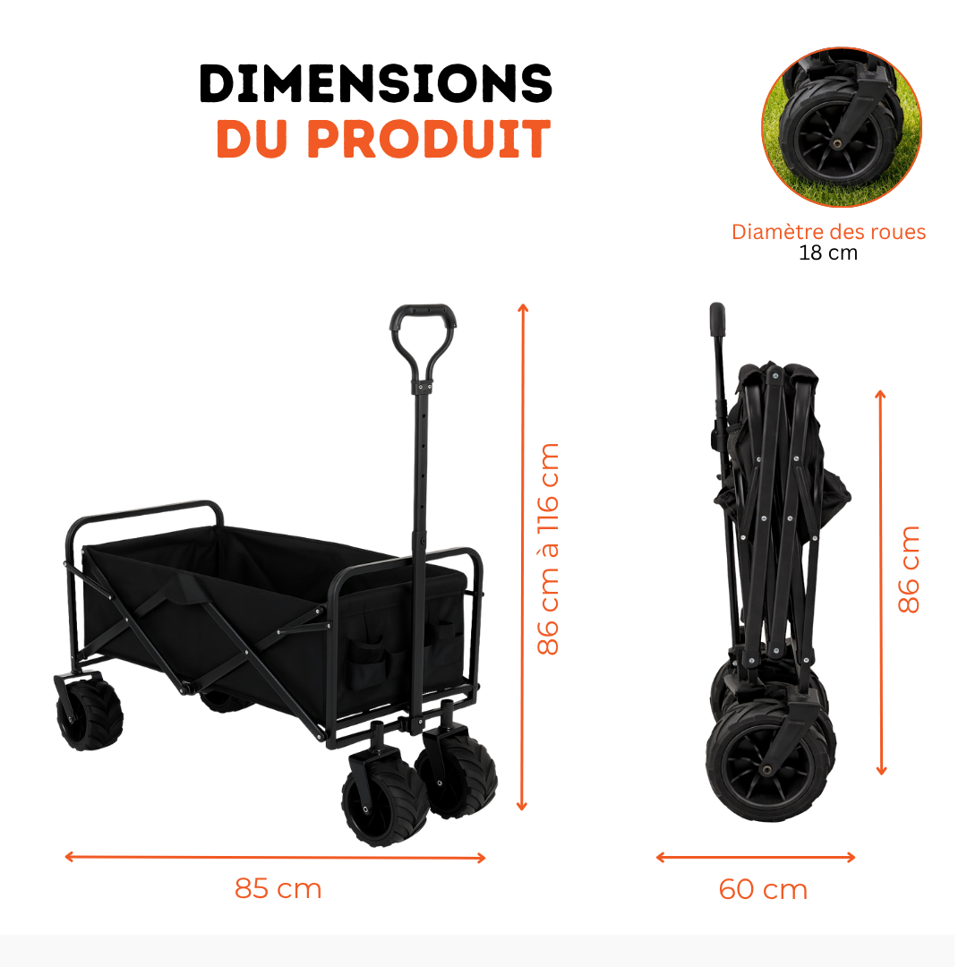 Faltbarer Einkaufswagen 150 kg